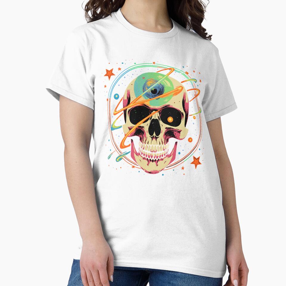 Retro Galaxy Skull by RetroPandora