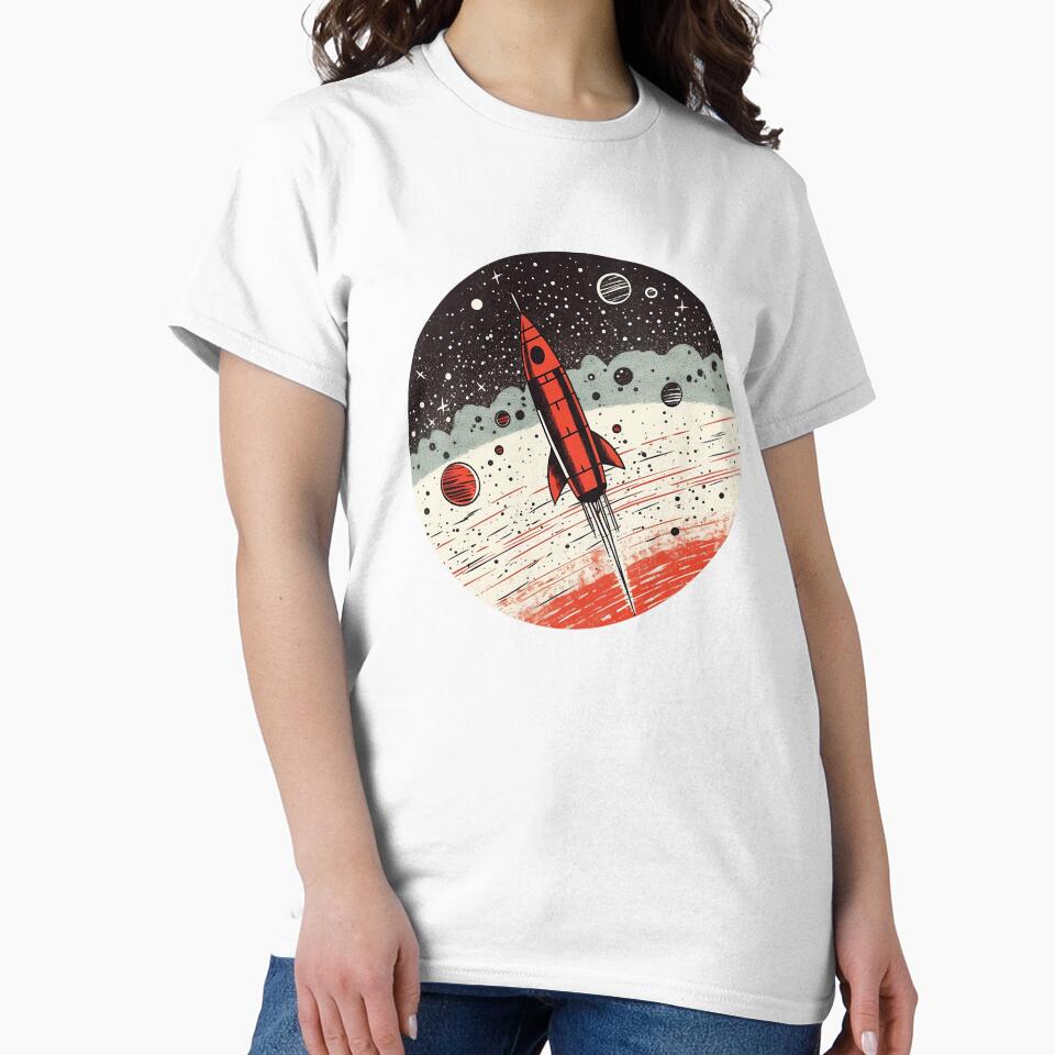 Retro Futuristic Rocket Launch - 1960s Space Exploration by NumericaDesigns