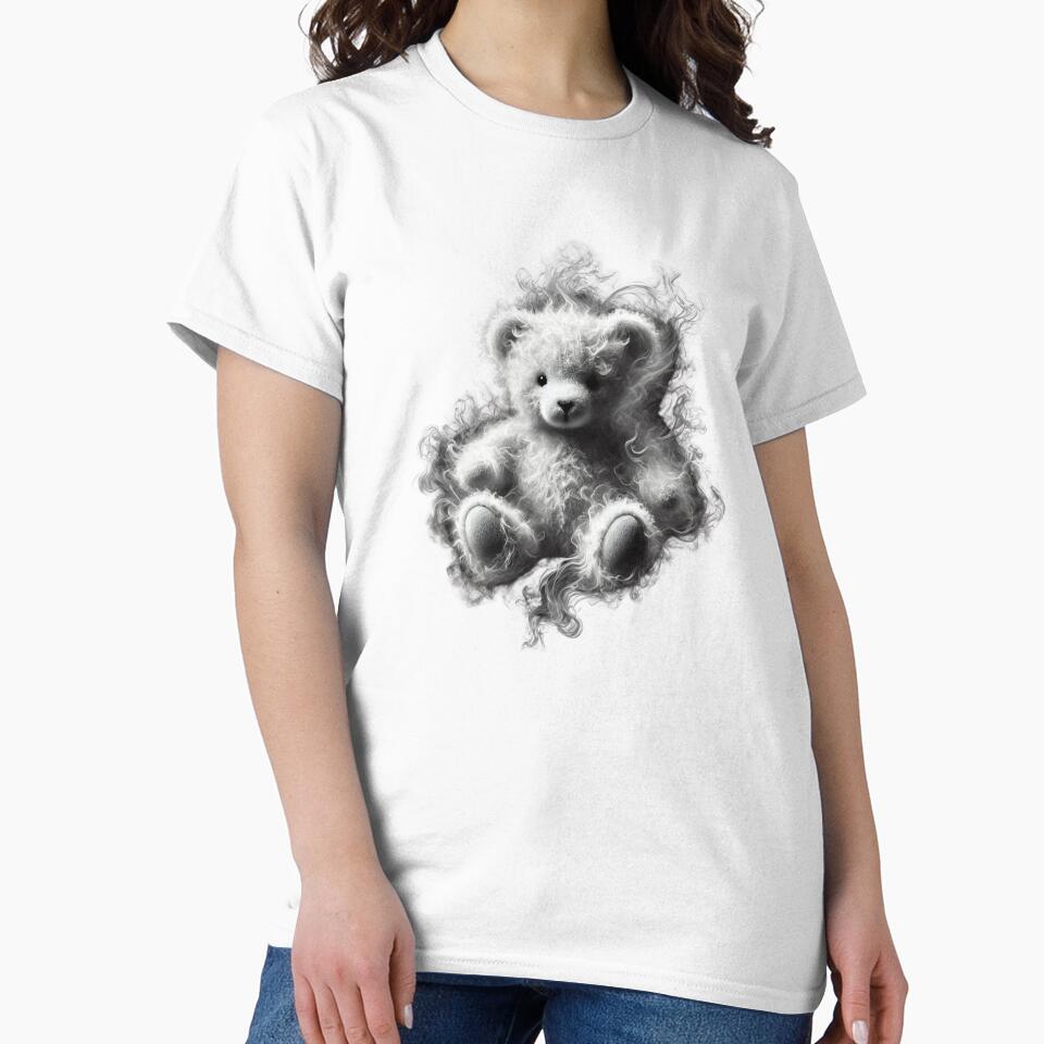 Ethereal Monochrome Teddy Bear by Blink Art Studio