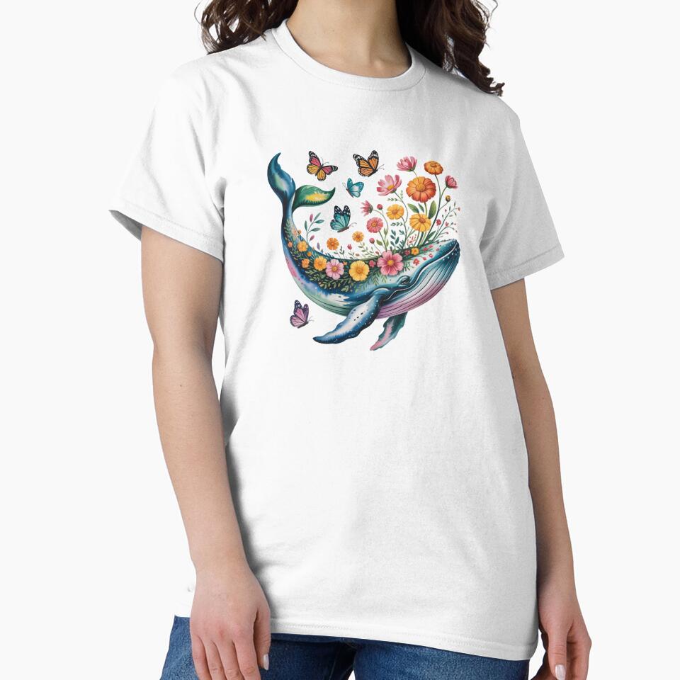 Floral Whale and Butterflies by jkrphoto
