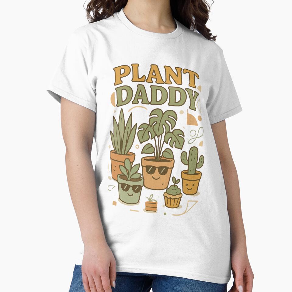 Plant Daddy | Cute Cool Houseplant Cartoon Design by Designeerguy