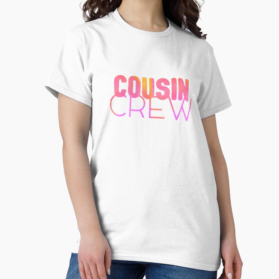 Cousin Crew - cousins make best friends - cousin love - cousin squad - team cousin - cousin typography in pink watercolors by smooshfaceutd