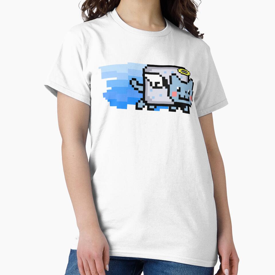 Angel Nyan Cat Pixel Art Y2K Retro Internet Aesthetic by TrxshWear