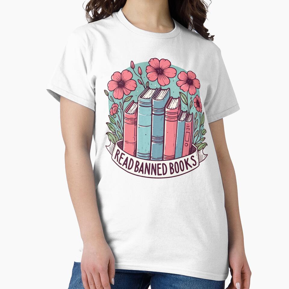 Read Banned Books Cute Floral by TomFrontierArt