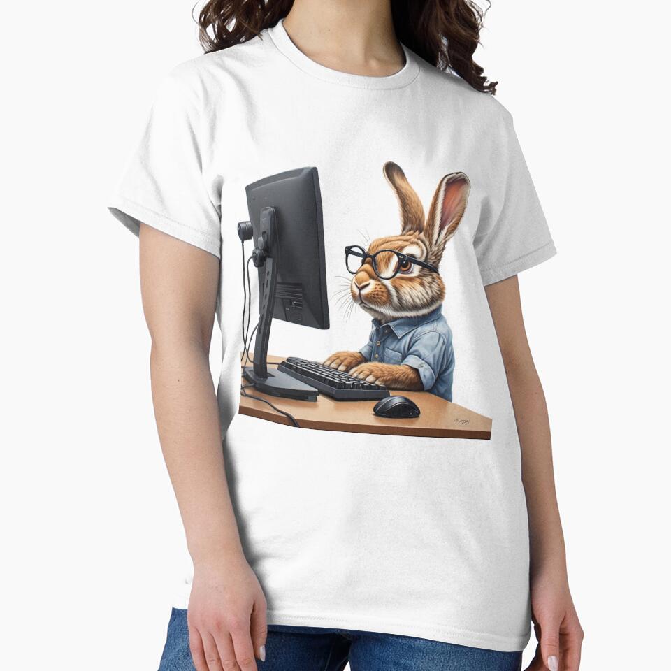Fancy rabbit, a design for the pet love of rabbits and the computer geek by PiperParrot