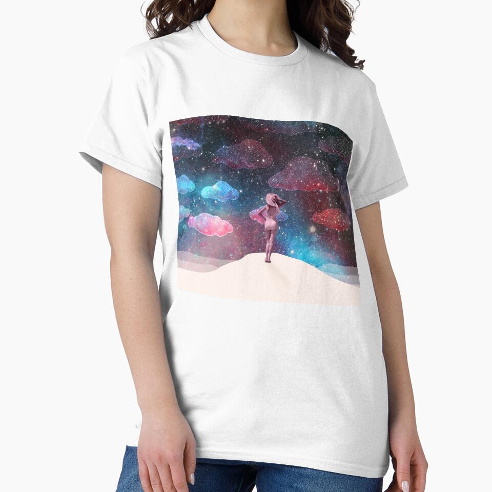 Lady and clouds in the stars collage by helengarvey