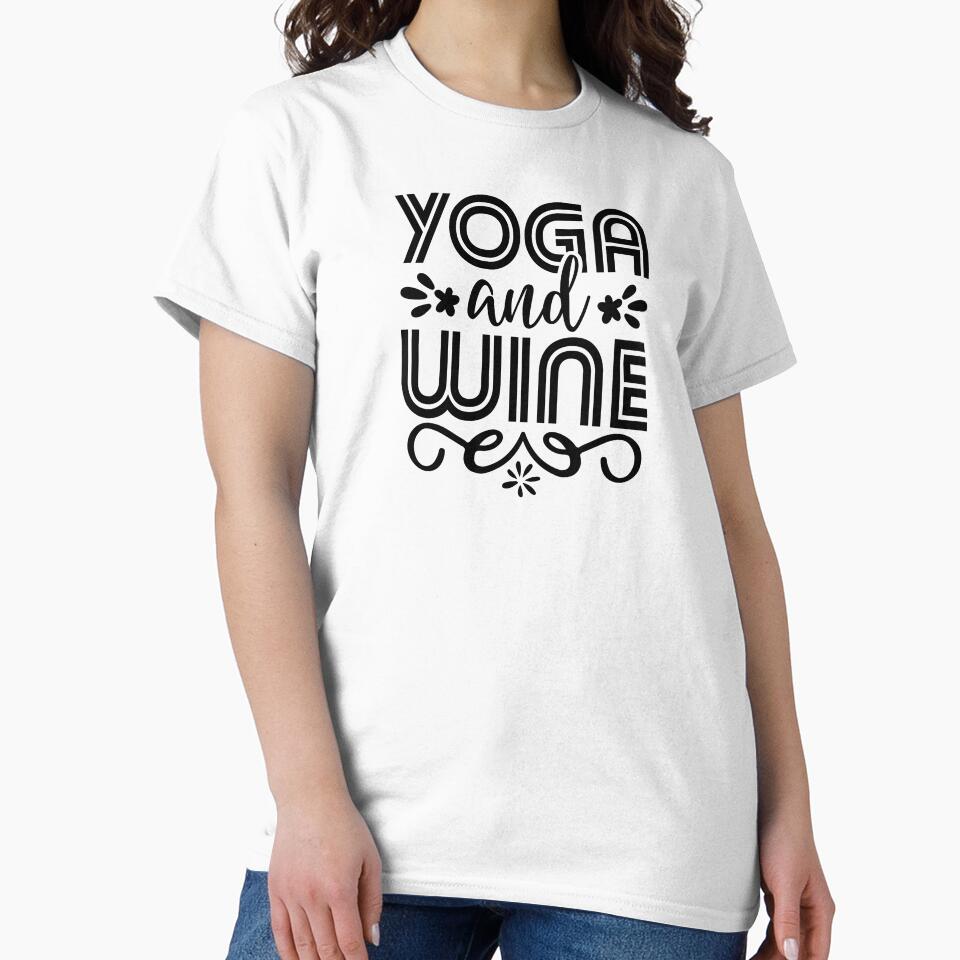 Yoga Quote Yoga and Wine Motivational Saying by SoccaTamam