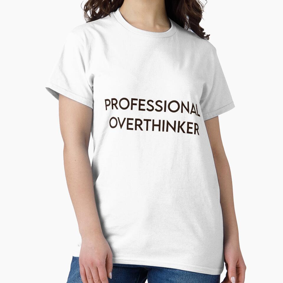 Professional Overthinker — Funny Anxiety Sticker for Overthinkers by MYNDesigns