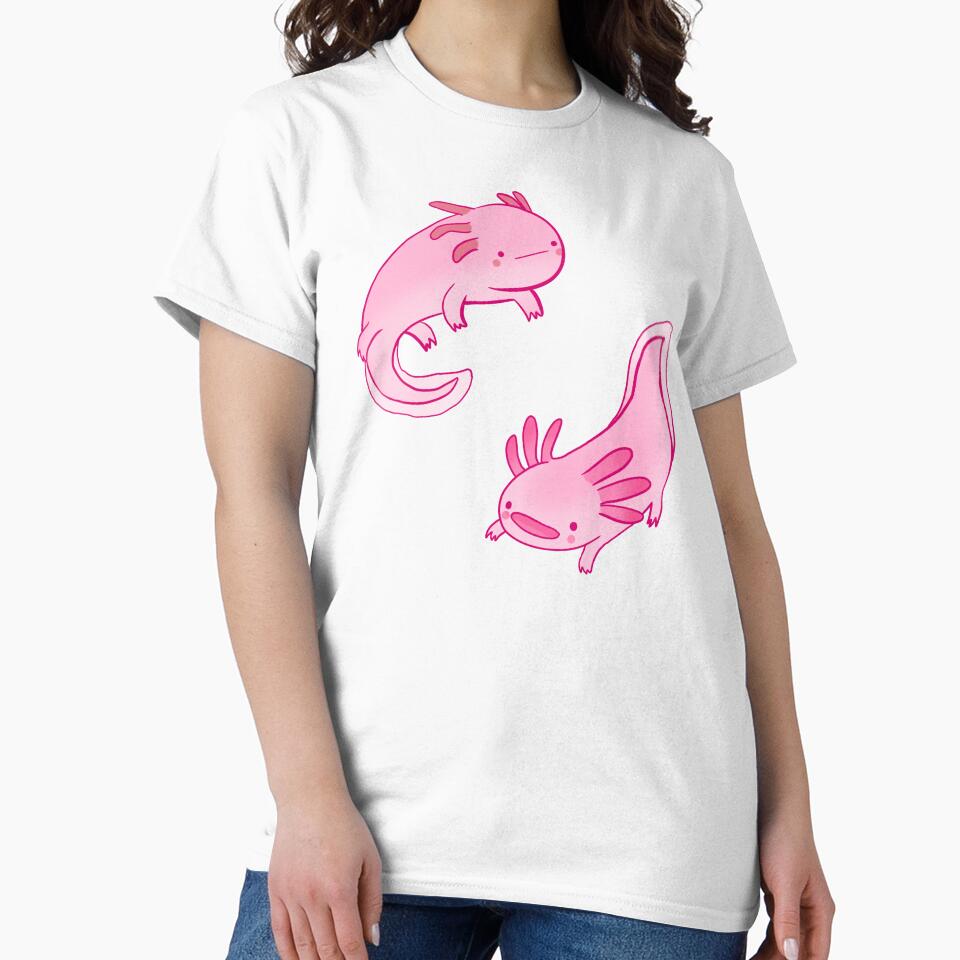 Two axolotls drawing by Mayarart
