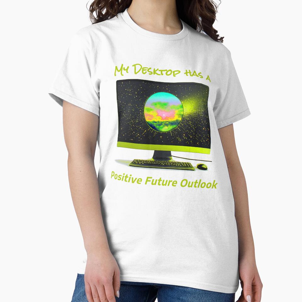 Positive Future Outlook, a funny computer gift, for the geek and computer lover by PiperParrot