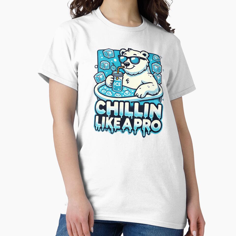 Chillin like a pro Polar Bear design by  Any Mood Designs