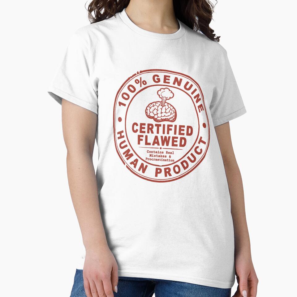 100% Genuine Human Product - Certified Flawed Funny Stamp by Message from Earth