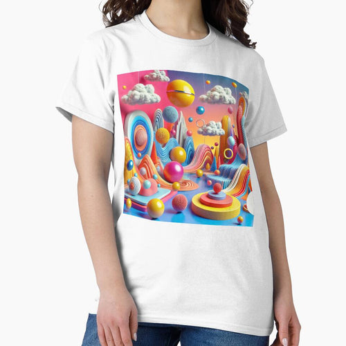 Abstract Fantasy Landscape with Bold Colours by RaiyaTees