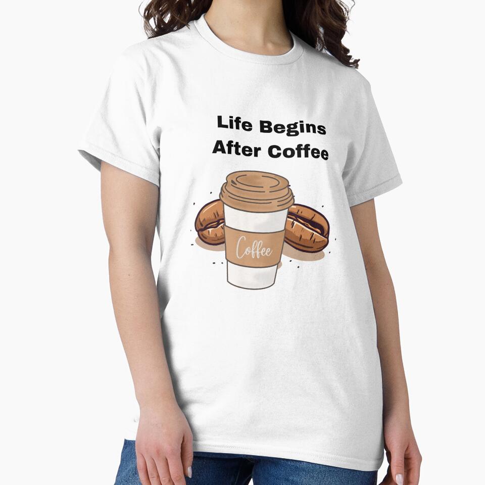 ​Life Begins After Coffee - Aesthetic Coffee Cup by PeplumiArt