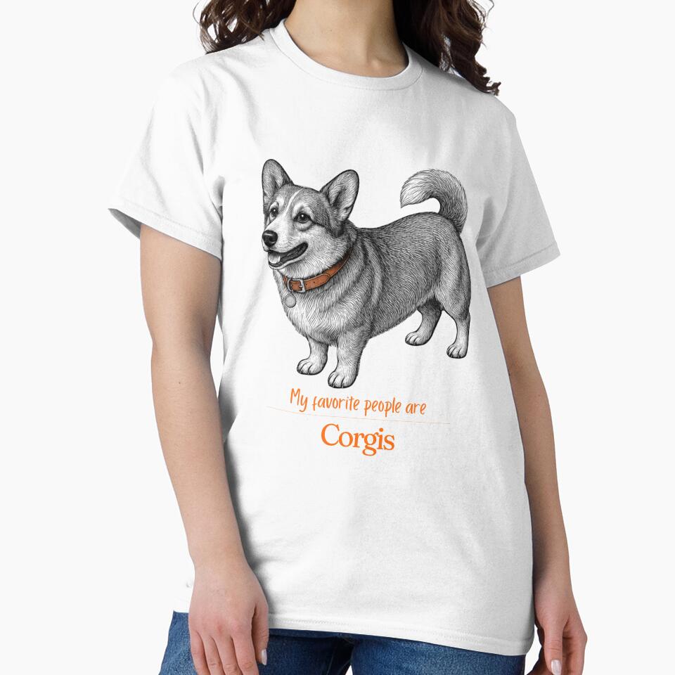 My Favorite People Are Corgis | Corgi Mom Dad Gift | Corgi Christmas Gift | Corgi Birthday Gift | Welsh Corgi Shirt Mug Sticker by The Frog