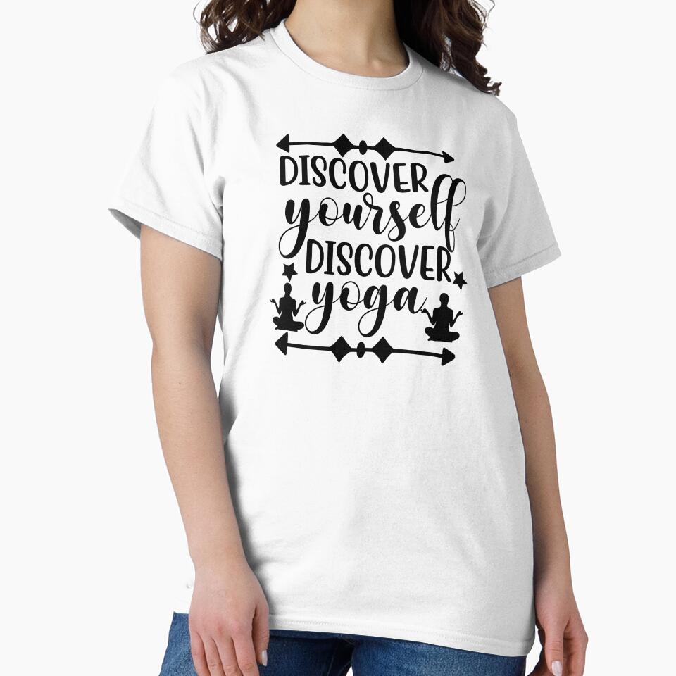 Yoga Quote Discover Yourself Discover Yoga Motivational Saying by SoccaTamam