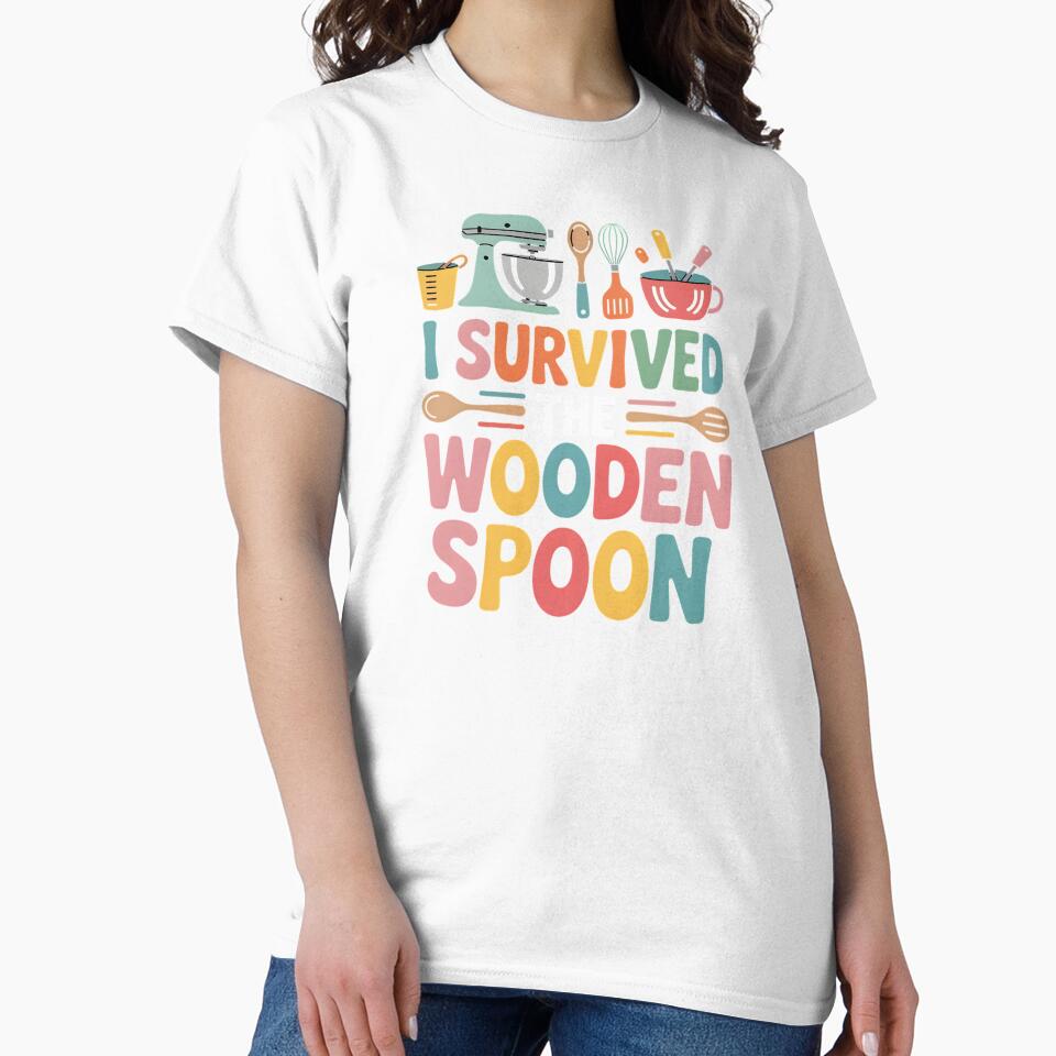 I Survived The Wooden Spoon – Wooden Spoon Survivor Funny Italian Kitchen Humor by Redgiant87x