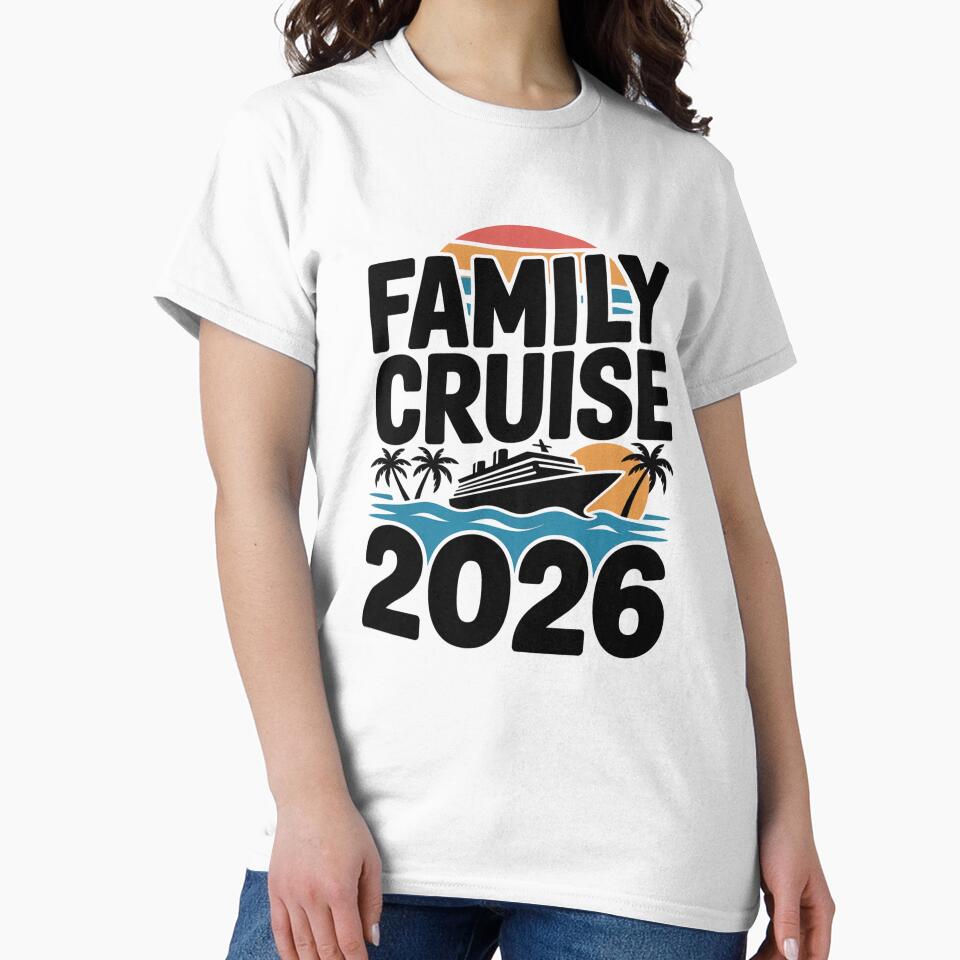 Family Cruise 2026 Shirt – Tropical Cruise Vacation Tee – Family Trip Matching Outfit by What a cute-Tee