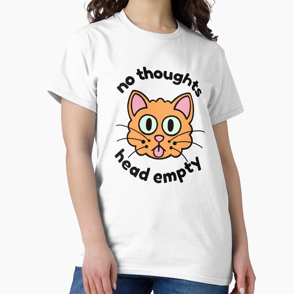 No Thoughts Head Empty - Orange Cat Edition by SarcasticWords