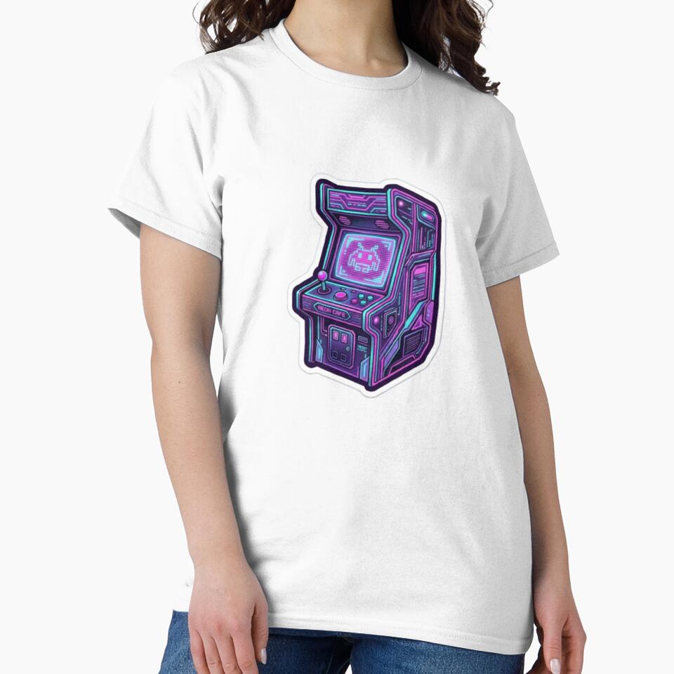 neon cyberpunk style retro arcade machine by PARMARJEET95