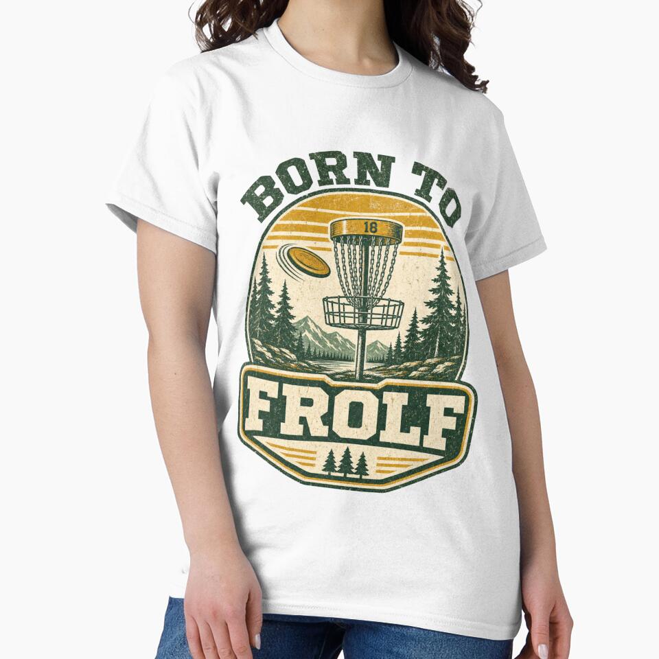 Born To Frolf Vintage Disc Golf Saying by BoosterShop