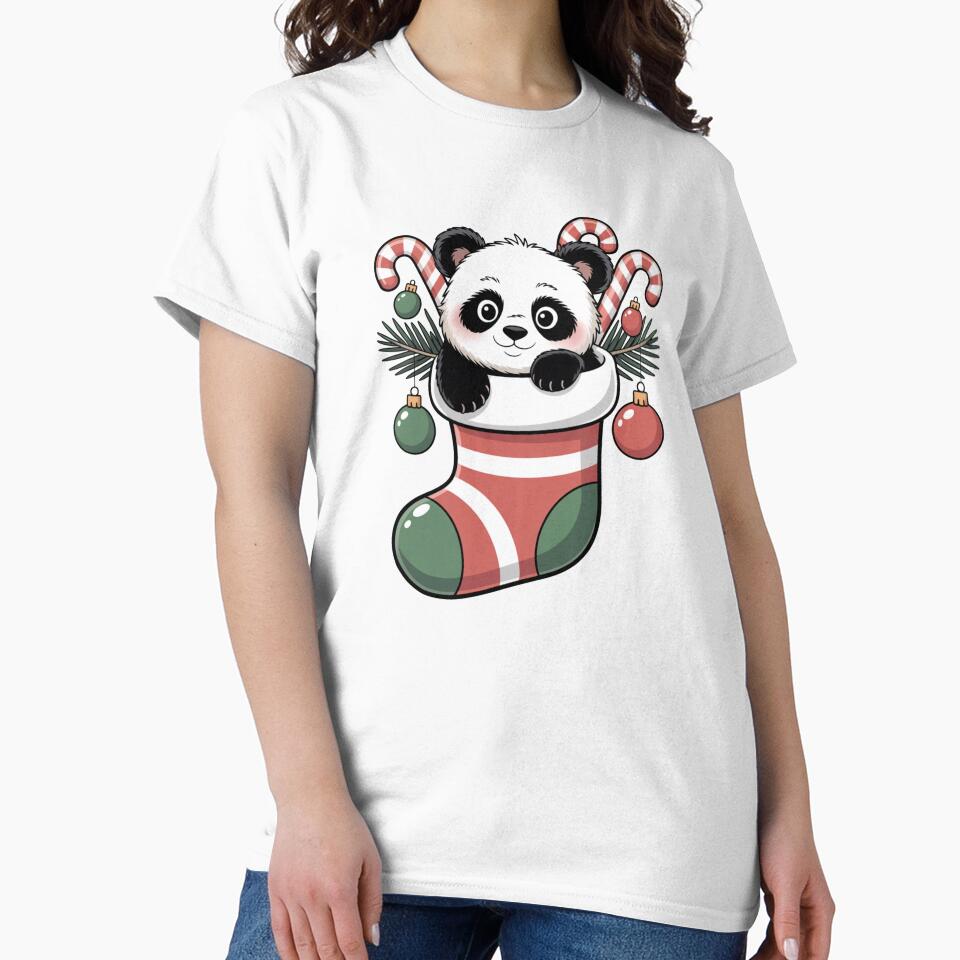 Panda Christmas Stocking by NicolasGlowArt