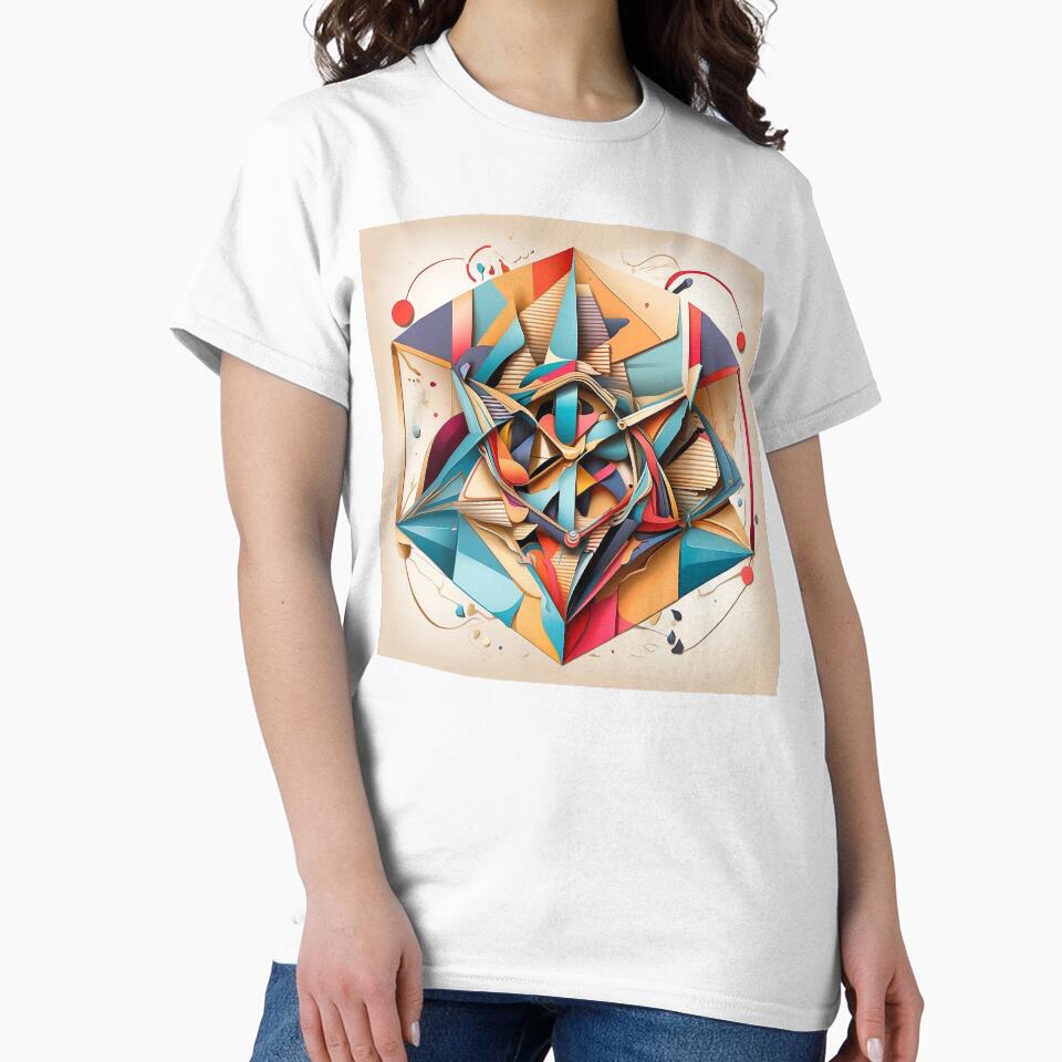 Futuristic Geometric Origami Abstract Art by semenol
