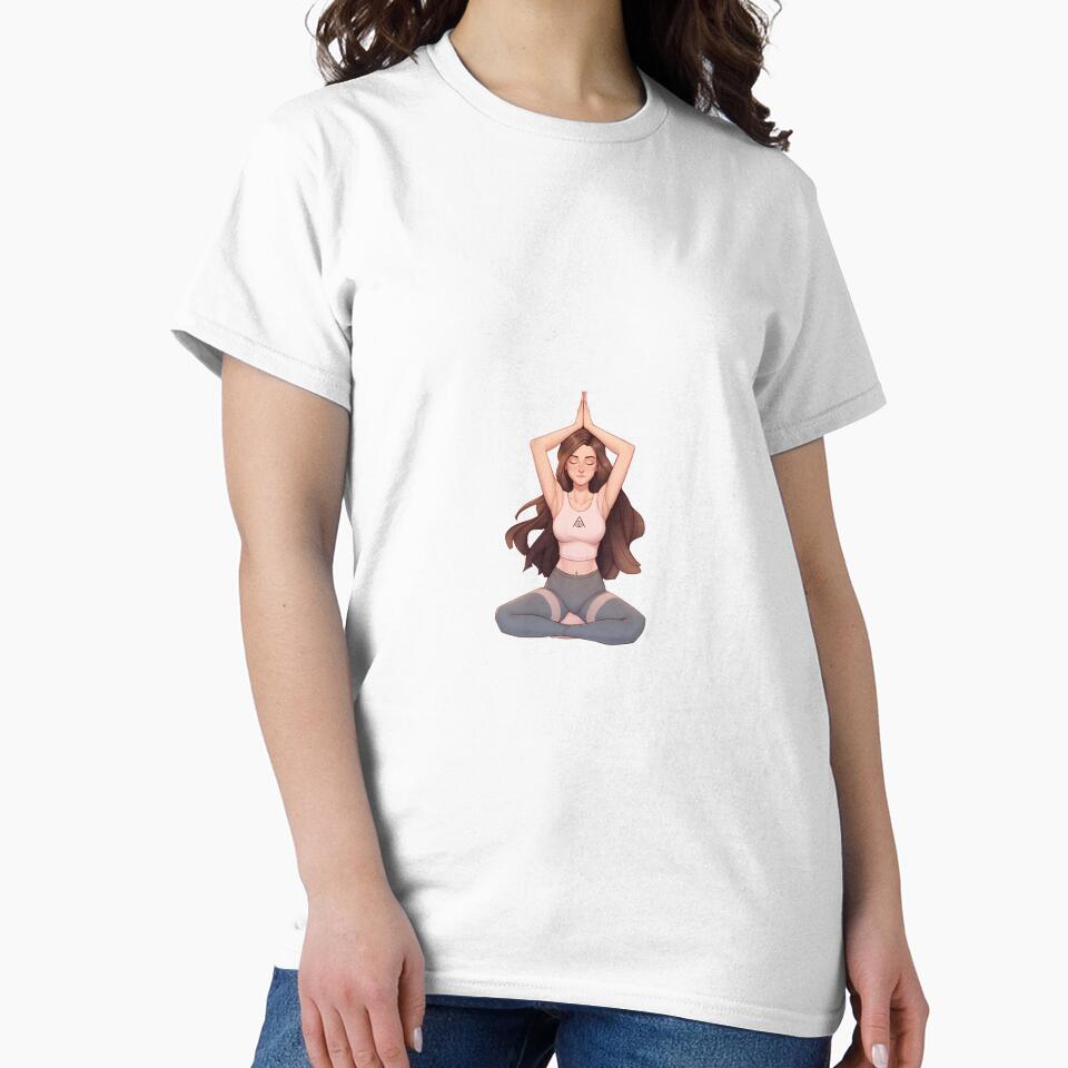 Yoga pose t-shirt by TeeJoyful