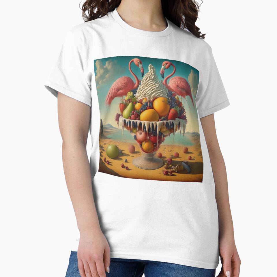 Flamingo Oasis – Weirdcore Dessert Landscape by EchoWave11