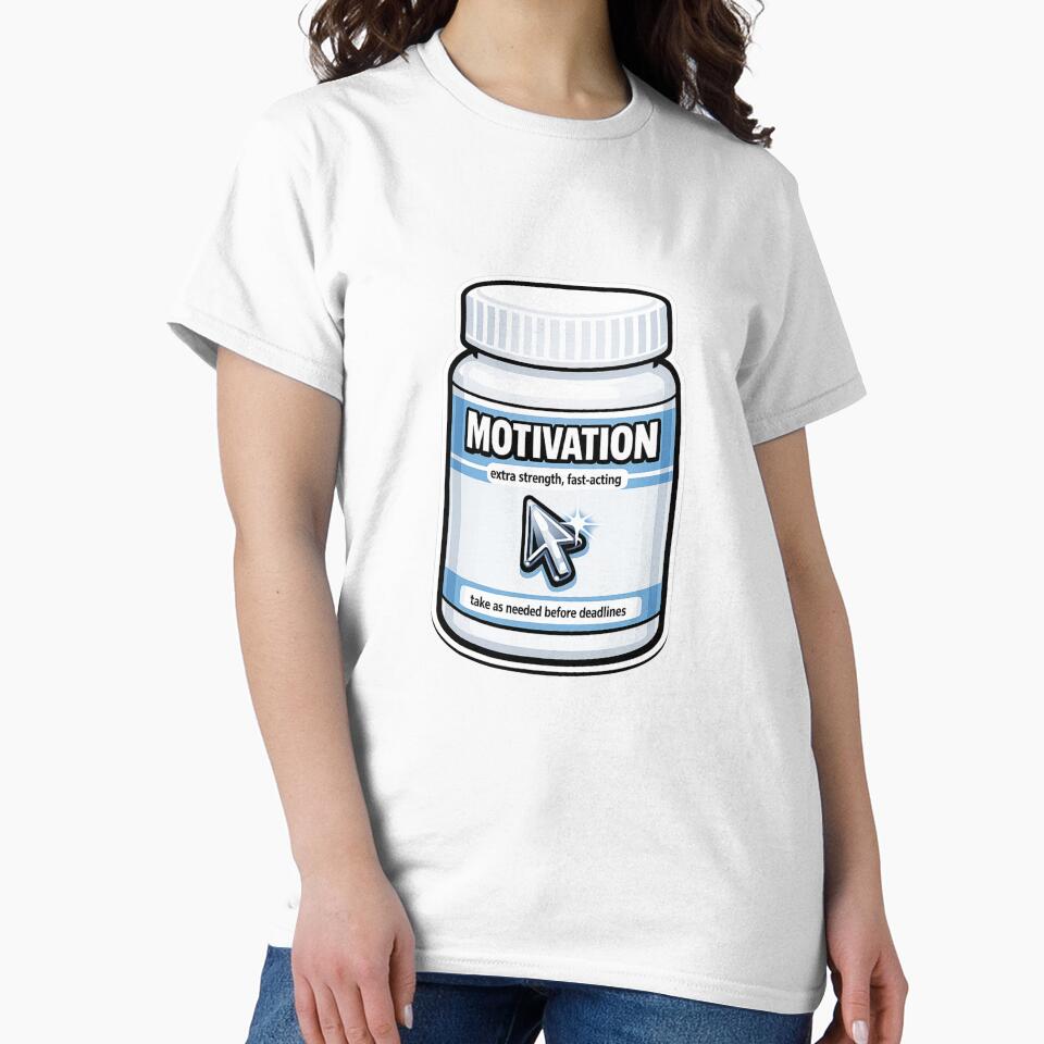 Motivational Pill Bottle Parody | Funny Y2K Chrome Cursor Design by Loading Crush