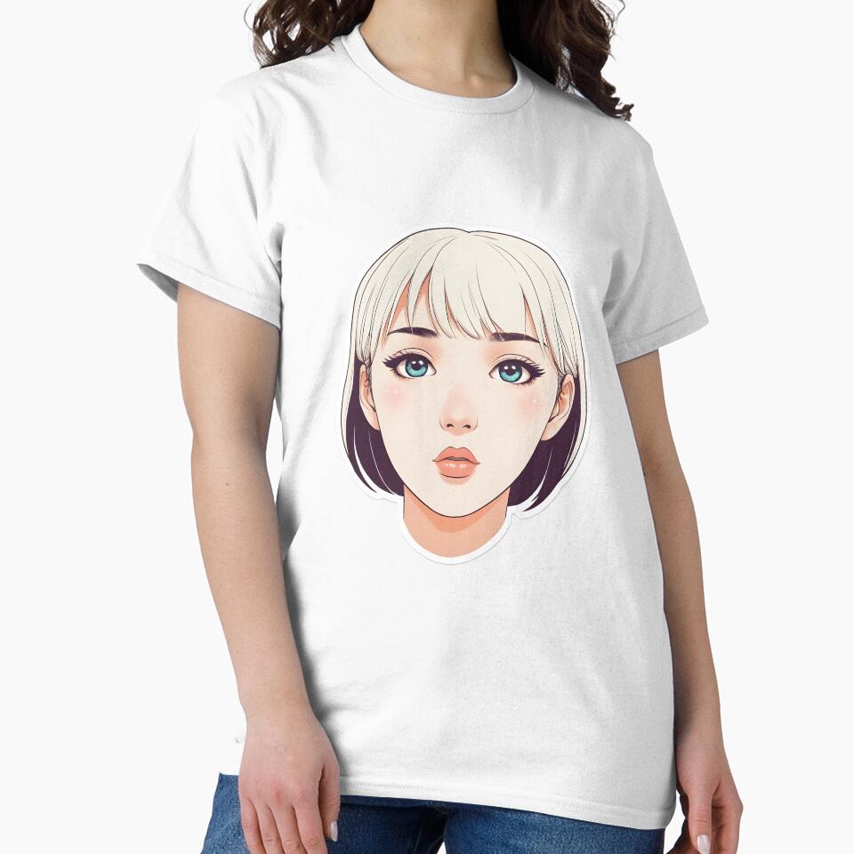 Minimal Anime Face cute girl– Expressive Minimalist Character Design by RELAX STATION