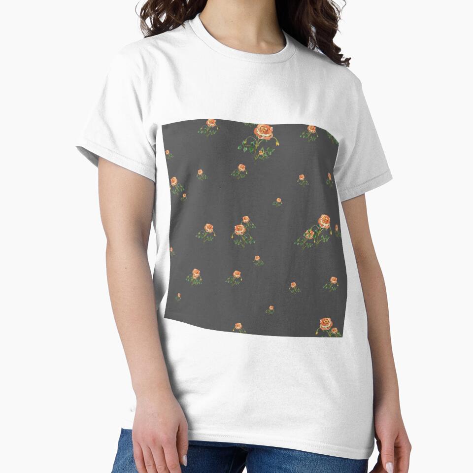 Rose flower ornate cute floral pattern watercolor grey by Yana Mustafina | Boho Soulful Designs