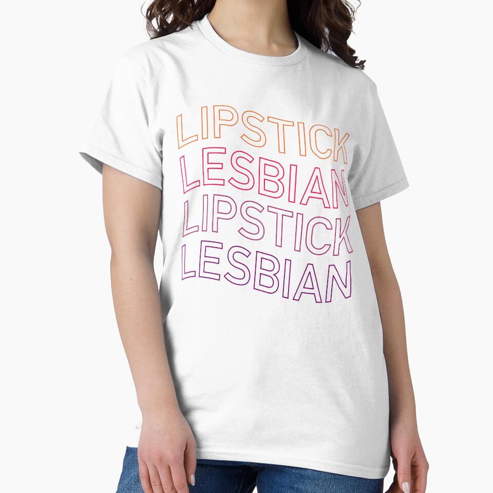 Lipstick Lesbian Repeated Neon-Like Typography by ClickForMore
