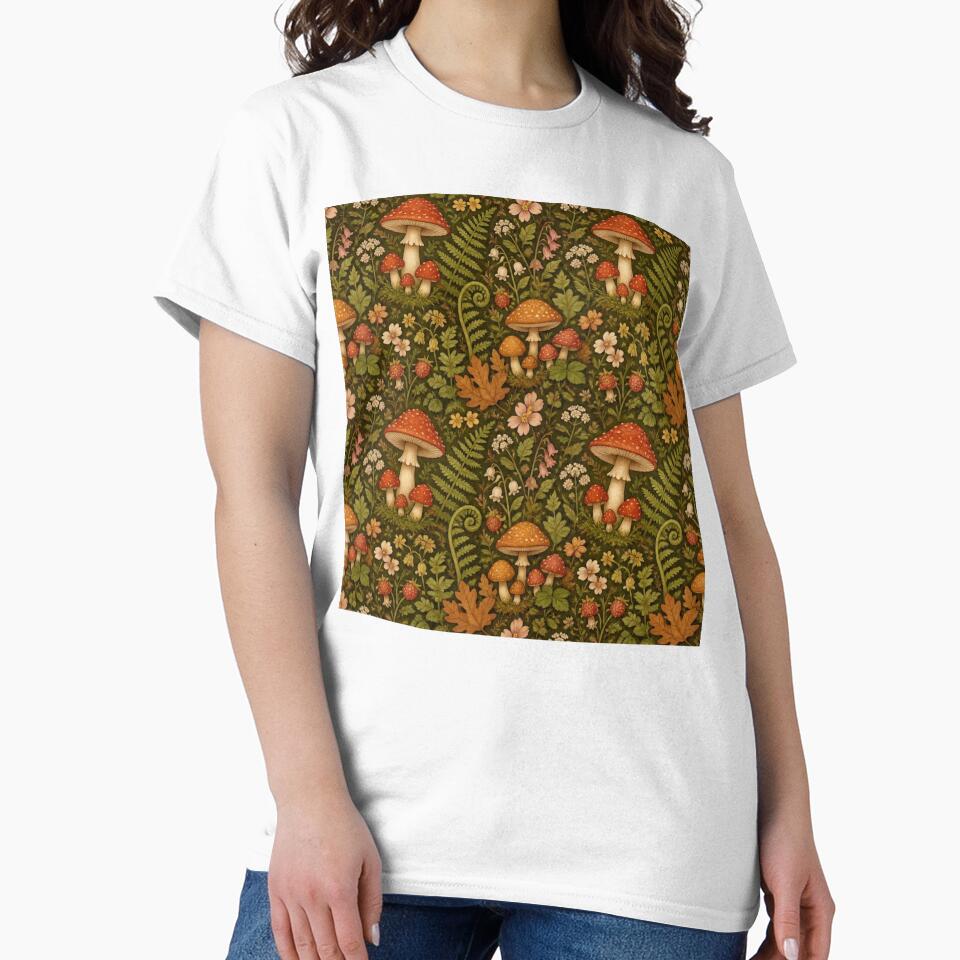 Cottagecore Mushroom Forest Pattern by StickyGuys