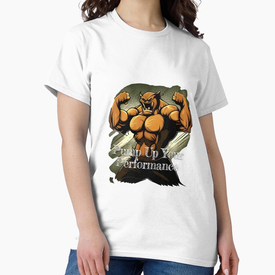 Pump Up Your Performance Bodybuilding Fitness Gym Workout Exercise Merch Print Design by tengamerx