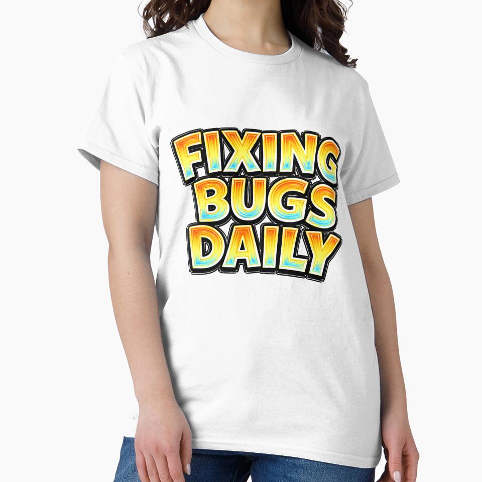 FIXING BUGS DAILY – hand drawn childlike typography by Mac Sketches