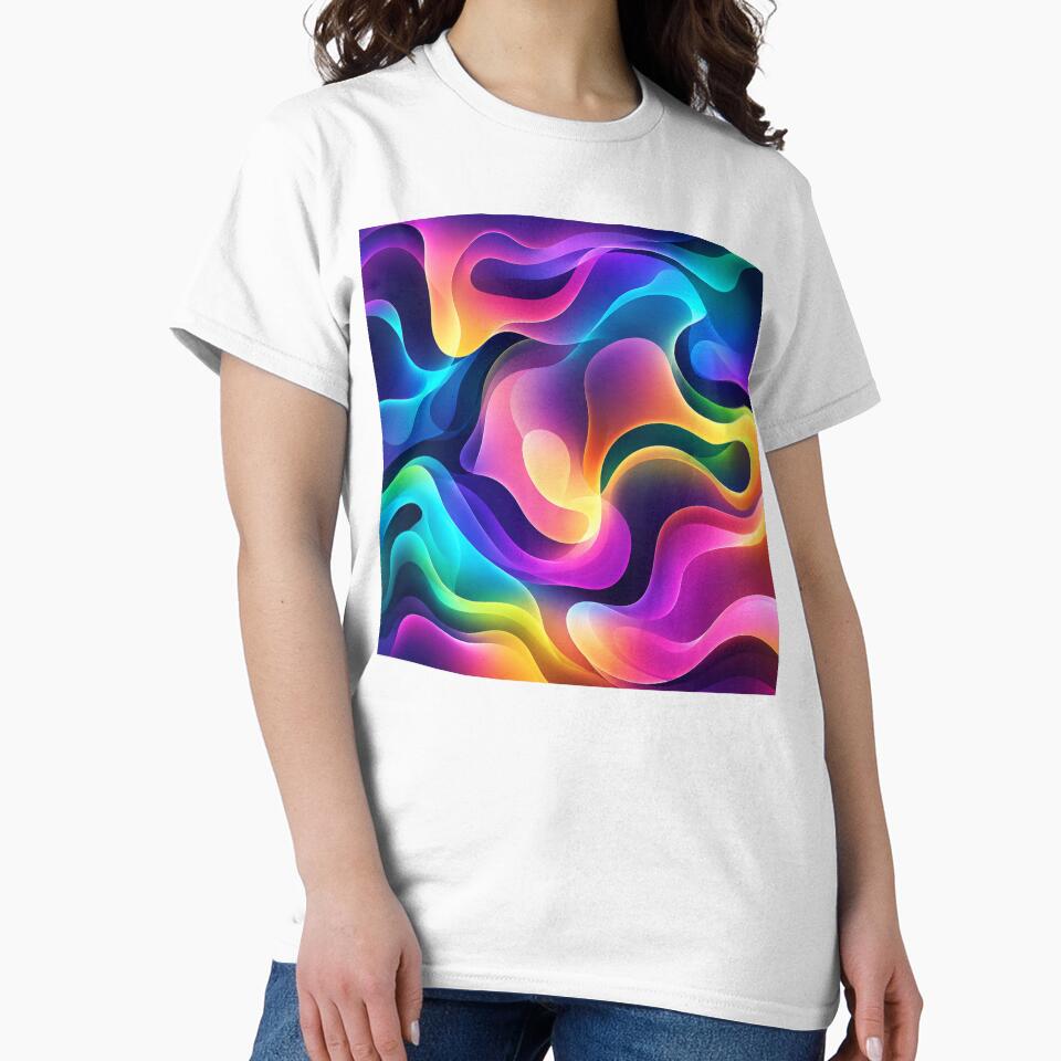 Vibrant Neon Liquid Abstract Waves by 0606PM