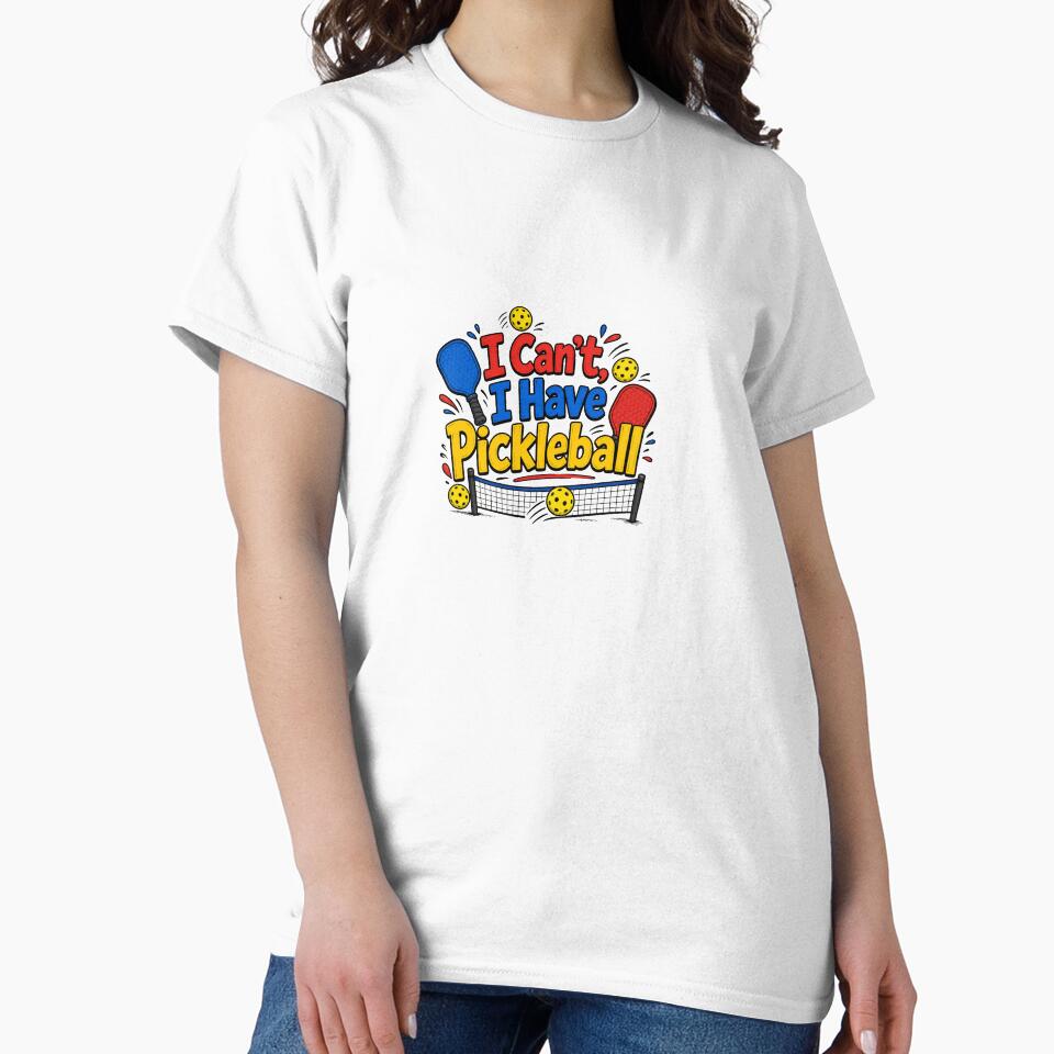 I Cant I Have Pickleball Funny Pickleball Addict Gift by BinAlgoPix