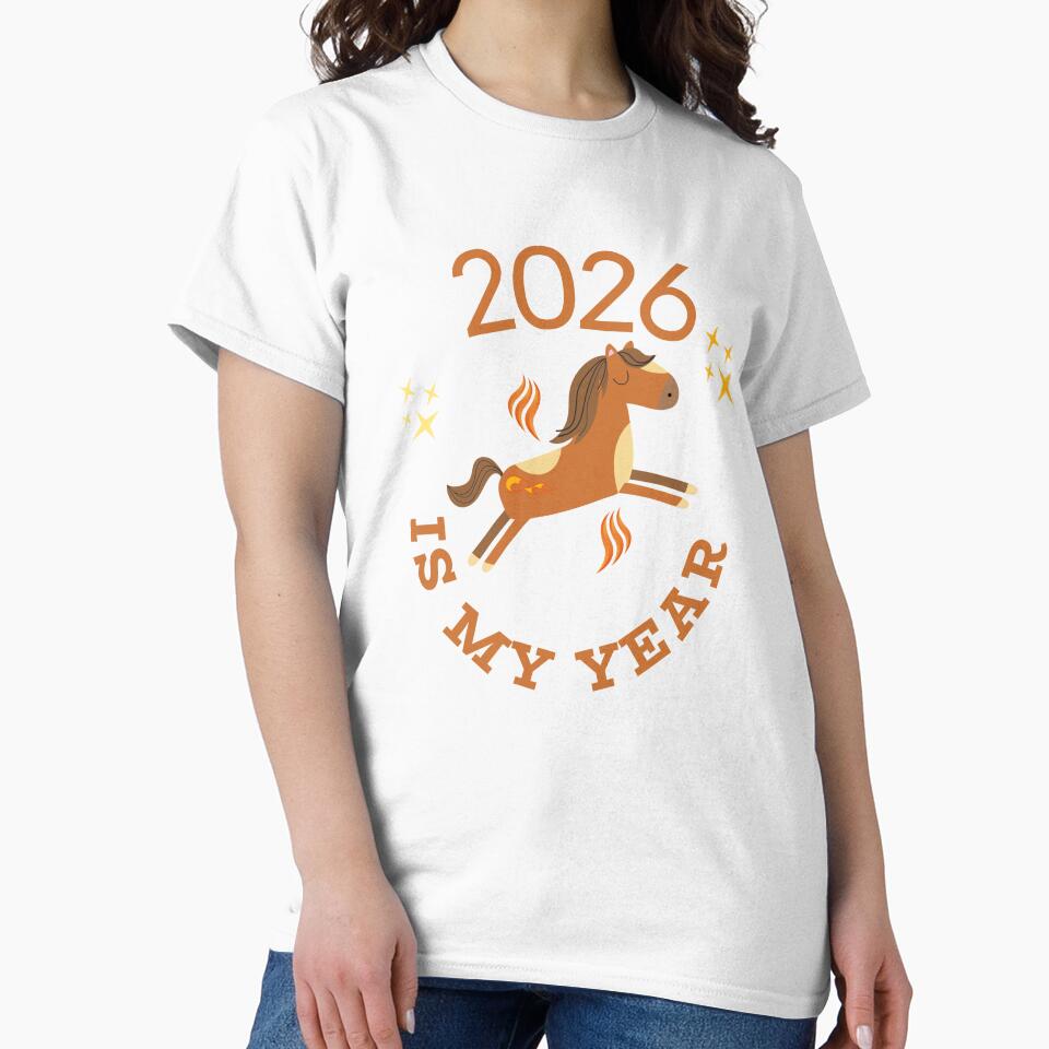 2026 Is My Year Cute Fire Horse by TurtleQuirks