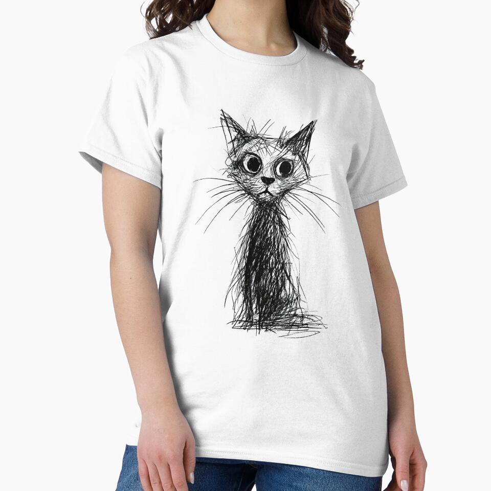 Kitten Lover Abstract Scribble Art Cute Cat Cat by Goleon12