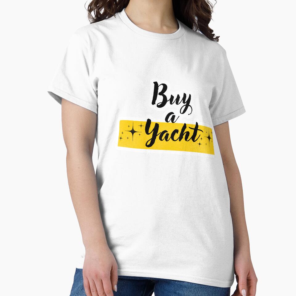 Buy a Yacht – Luxury Money Manifestation Sticker | Rich Girl Vibes Aesthetic by Doodlewithsupss