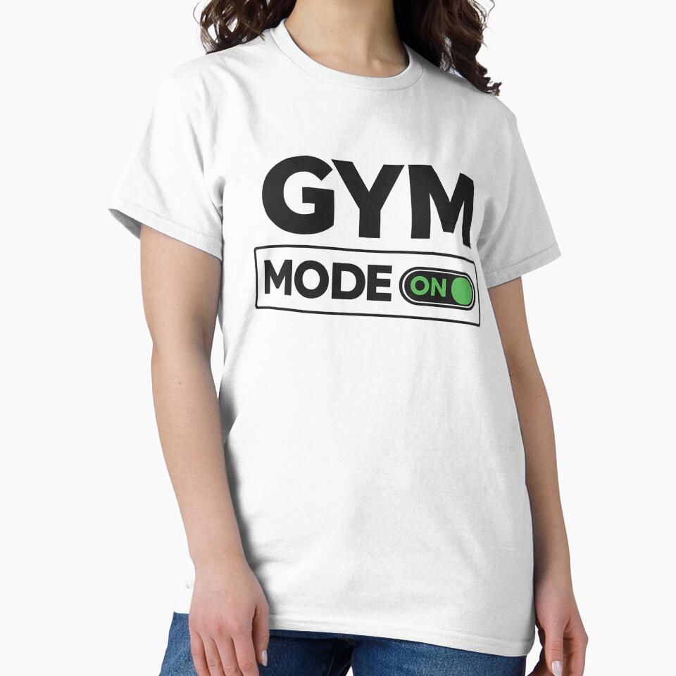 Gym Mode ON Minimalist Fitness Motivation Design by Shopex10
