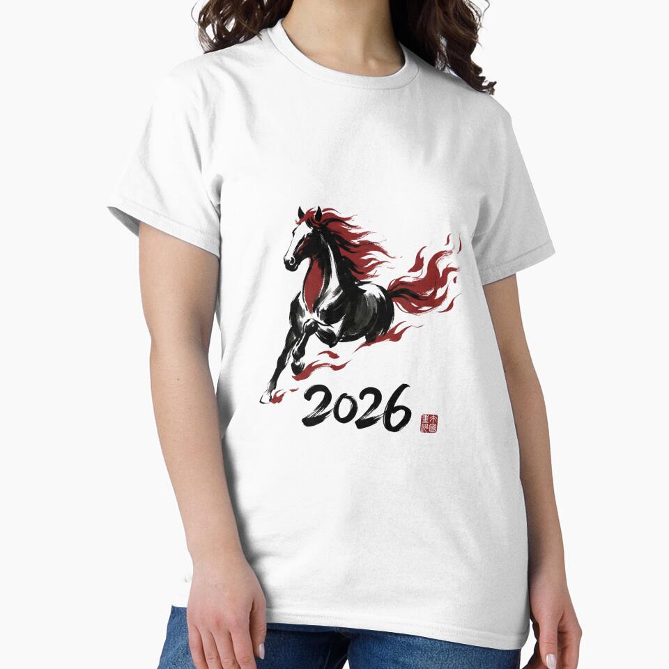 2026 Year of the Fire Horse - Dynamic Ink Wash Art by xMErCUrY03x