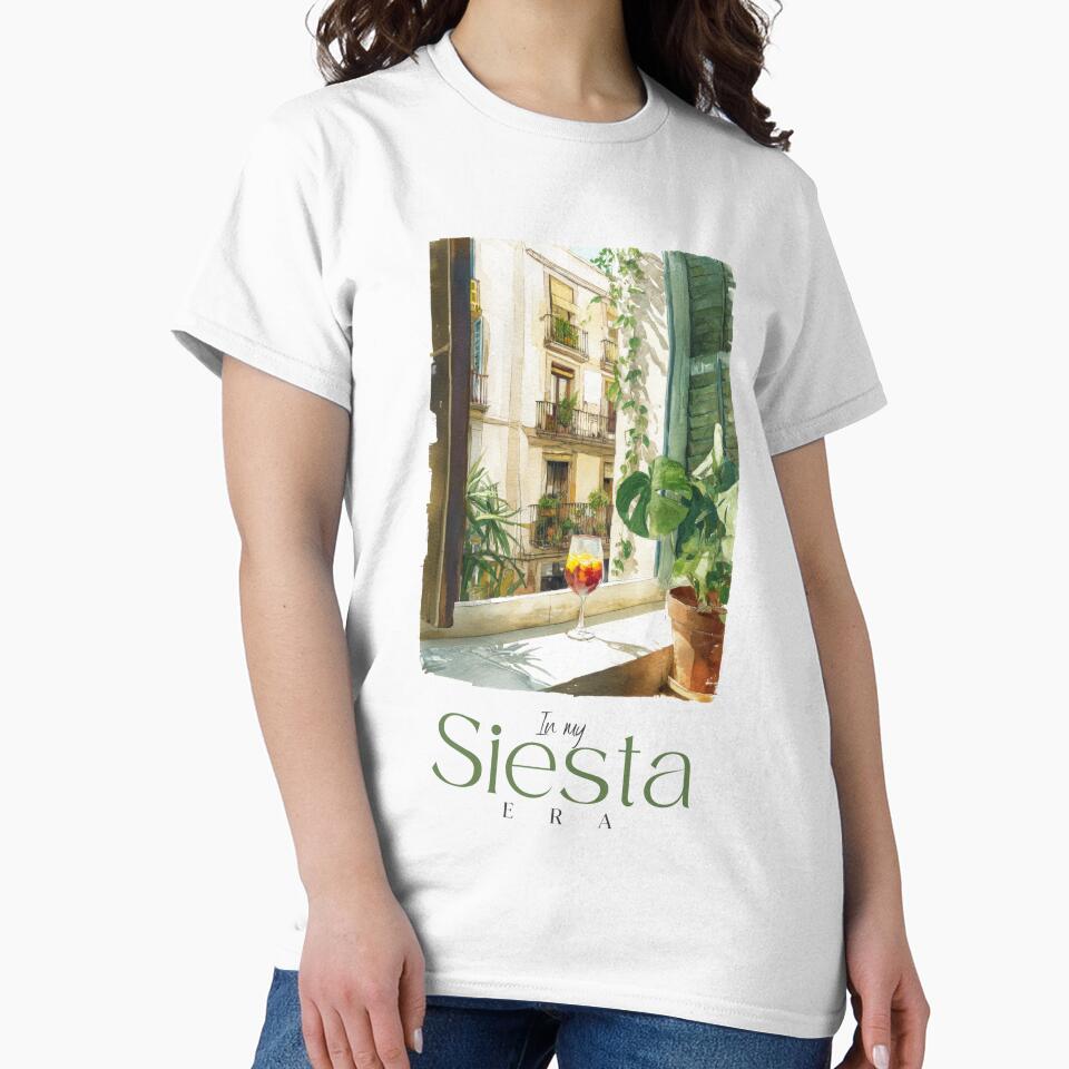 In My Siesta Era Sangria Wall Art Aesthetic Cozy Home Decor and Slow Living Vibes by MeowcuryRising