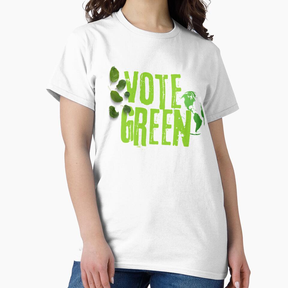 Vote Green Grunge Text Design by EarthArtDesigns