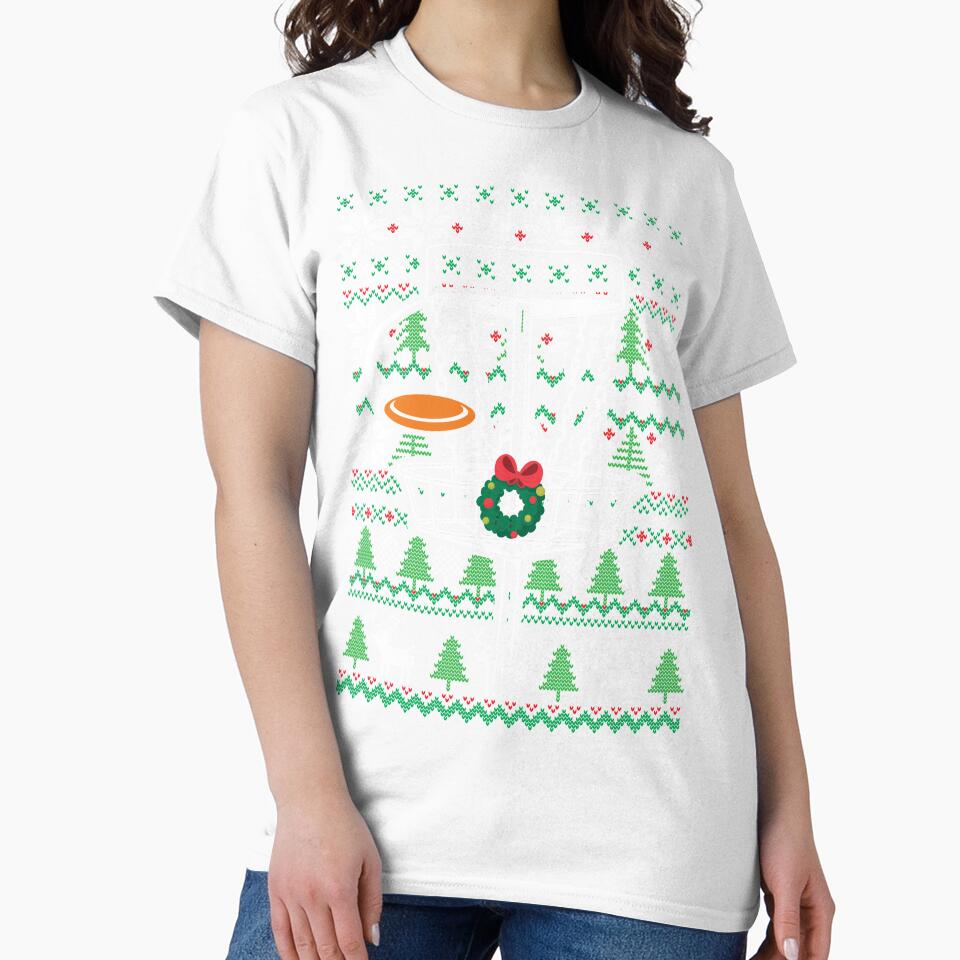 Disc Golf Frisbee Ugly Christmas Sweater Merry Discmas by BuynPose