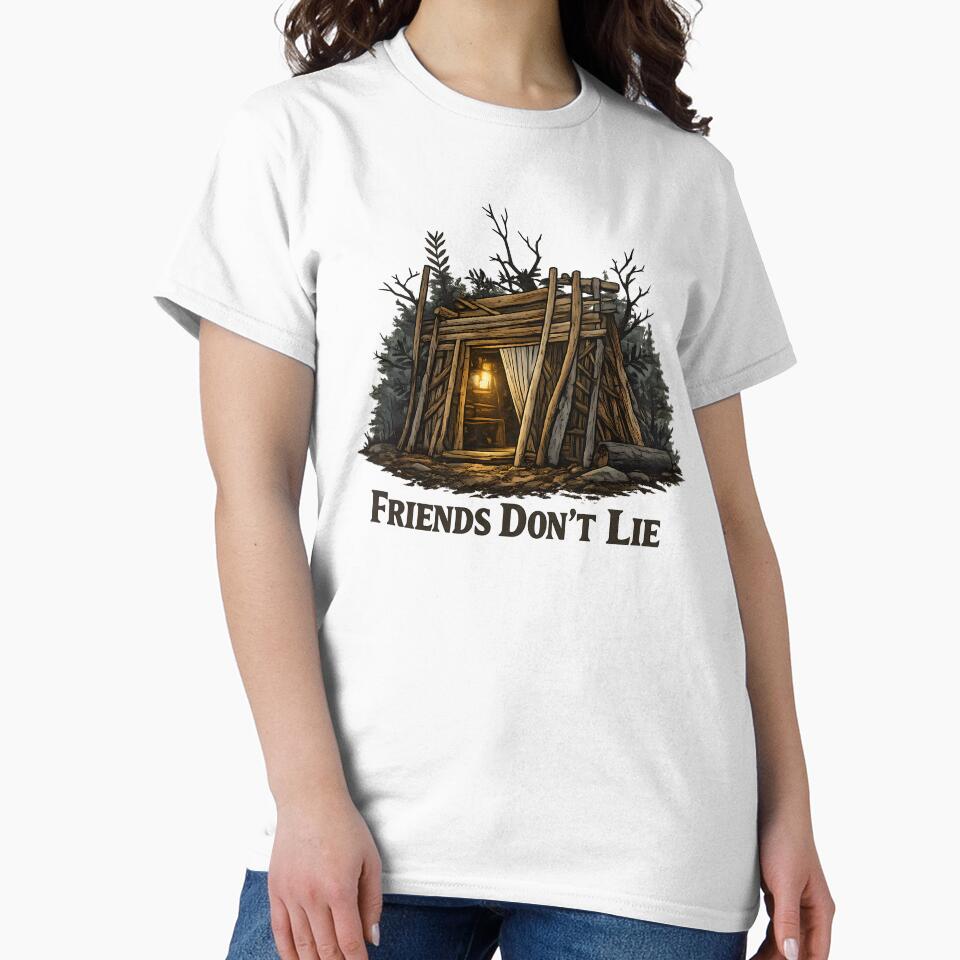 Friends Don’t Lie – Castle Byers Inspired Nostalgic Friendship T-Shirt by LUXORÉA