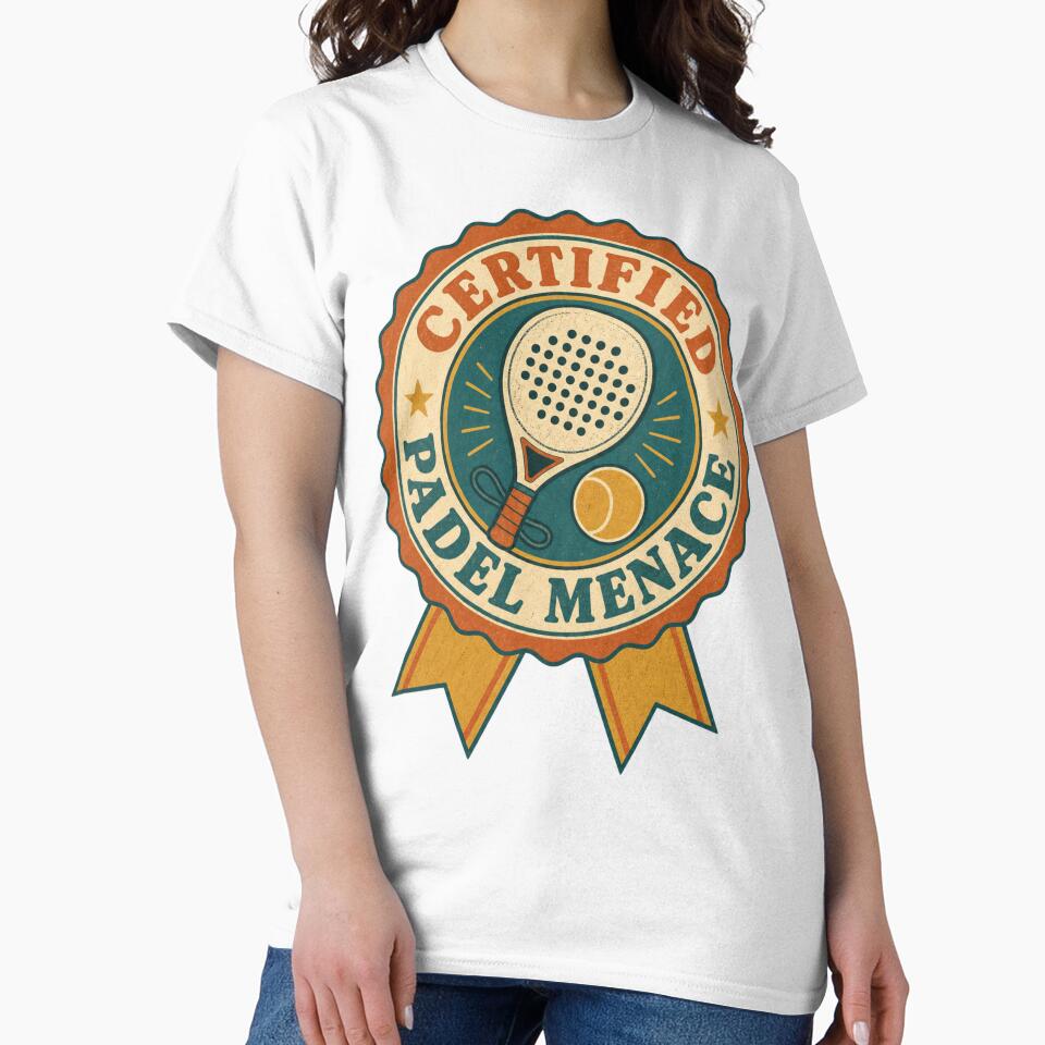 Certified Padel Menace Retro Seal Badge by BoosterShop