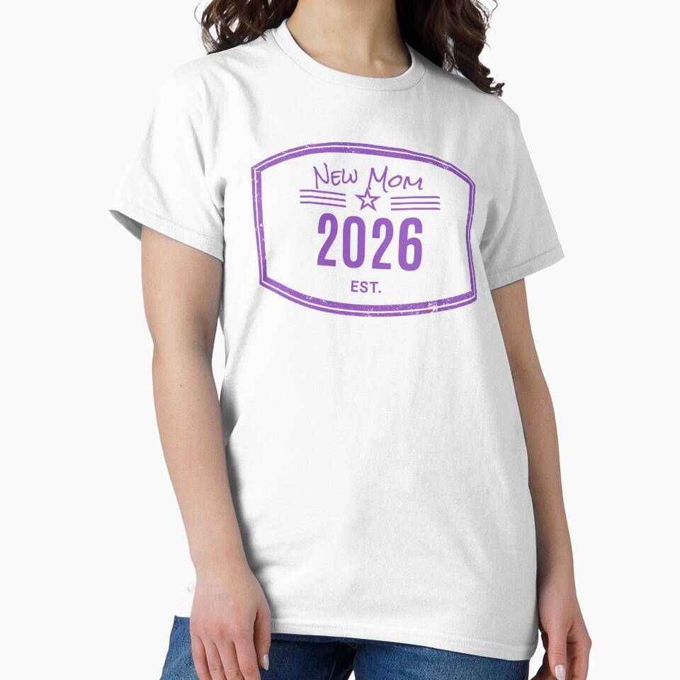 Arrivals range - New Mom Est. 2026 Vintage Emblem by Teacuppupdesign