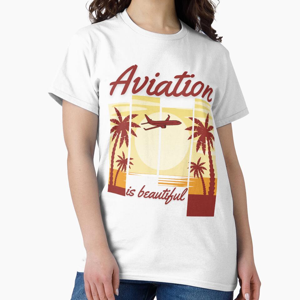 Aviation is beautiful retro sunset airplane aircraft for pilots, flight attendant and aviation geeks by AviationArtists